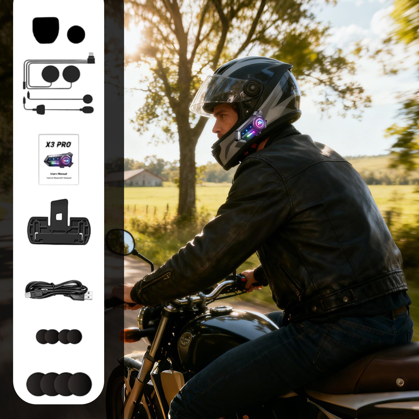 Commute Cycling Helmet - Motorrad-Kopfhörer, kabellos, intelligentes Helm-Headset, intelligente Fahrrad-Kopfhörer