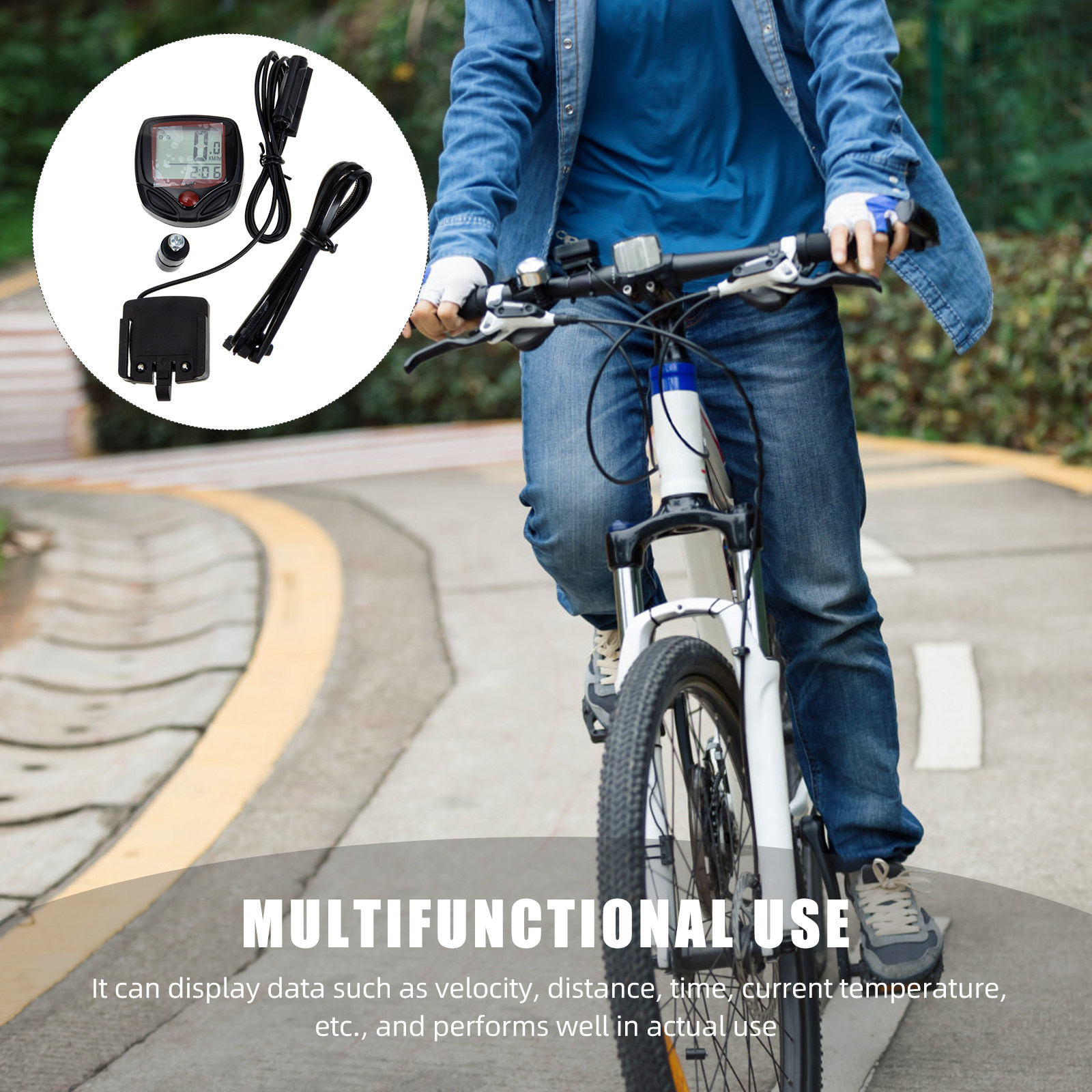 Cycling Commute Training - 1 Set Professioneller Fahrrad-Tachometer, Wasserdichter Kunststoff-Tachometer,